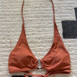 aerie Rust Orange Triangle Bikini Top